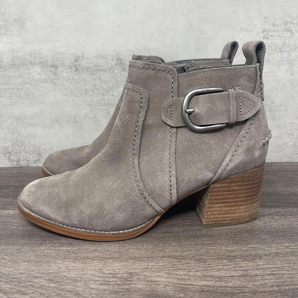 UGG Australia Boots Womens 9.5 Bandara Ankle Boot Grey Suede - Picture 1 of 13